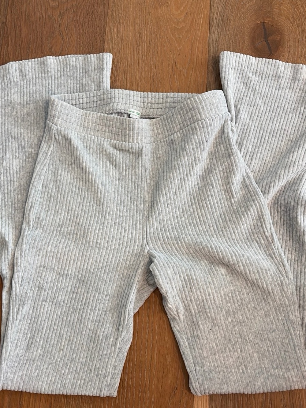 aerie Wide Leg Ribbed Pants - Light Gray